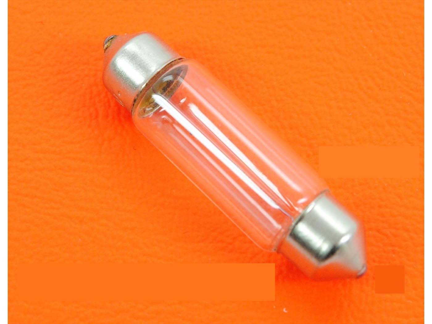 Galinė lemputė ULO 6 voltų 10 vatų 10,5 x 38 mm, skirta Zündapp, Kreidler, Hercules, Puch