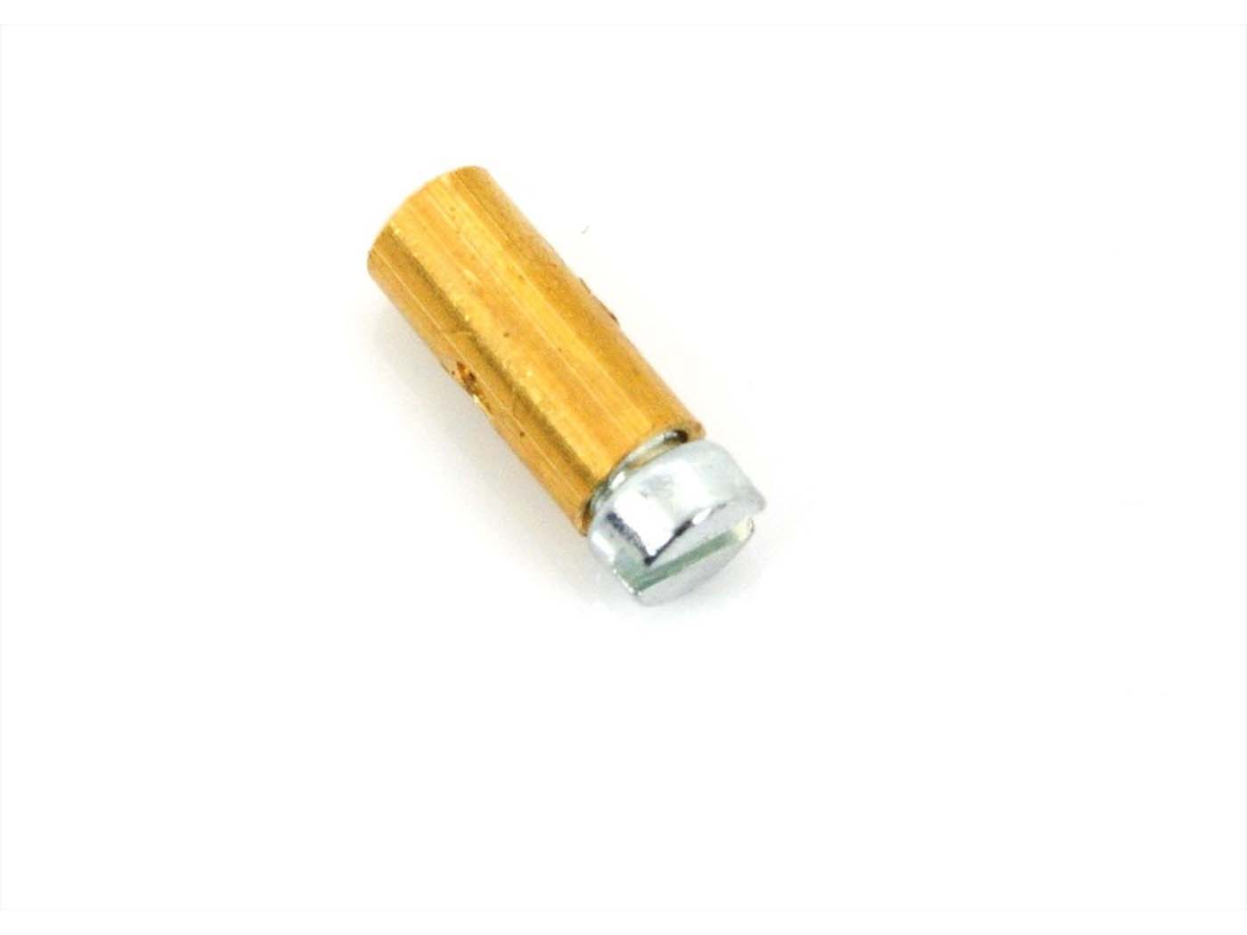 Žalvarinis 4x10 mm sraigtinis antgalis, skirtas Zündapp, Kreidler, Hercules, Puch, Miele, DKW, NSU, KTM