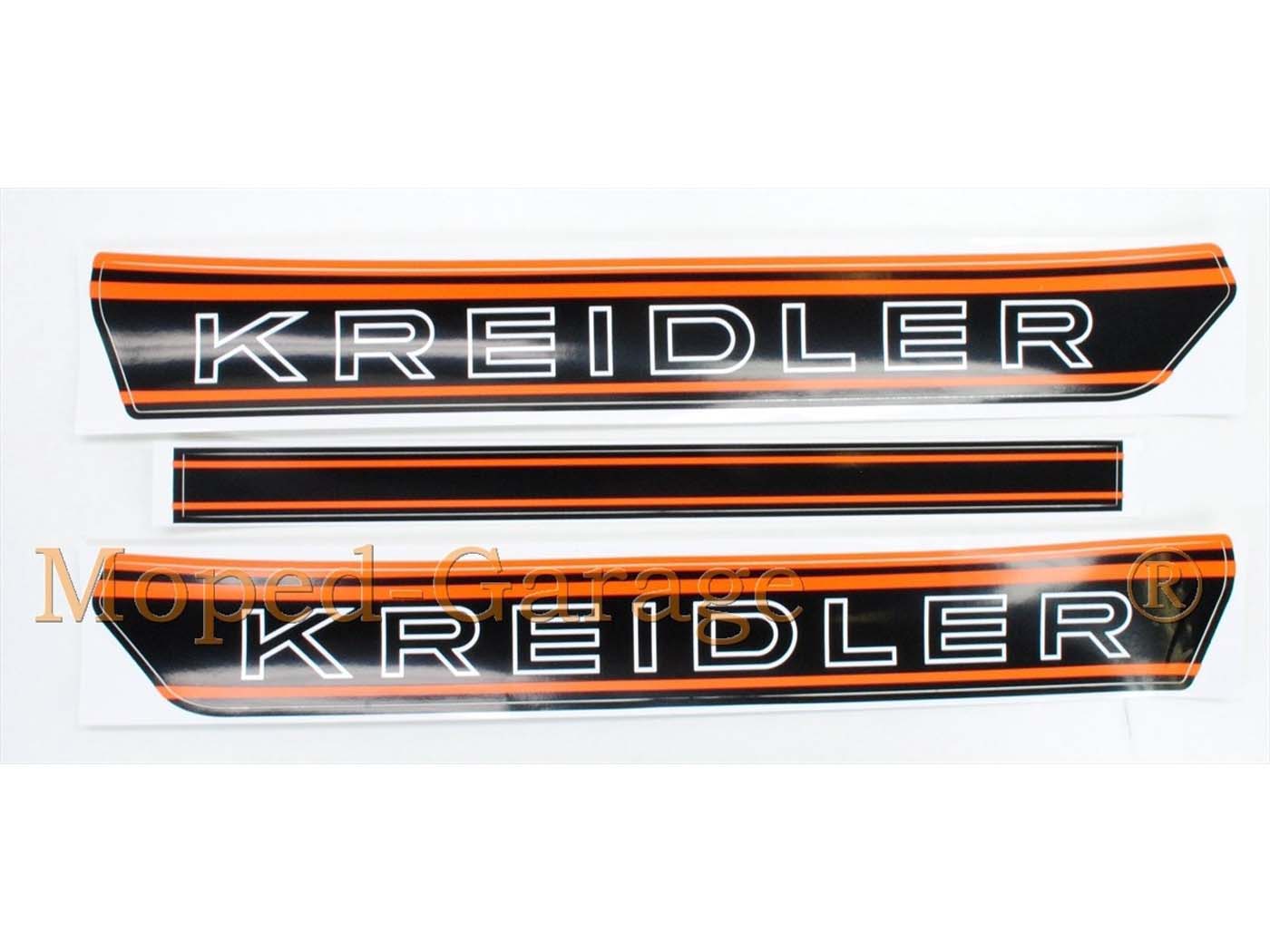 Cisternos lipdukas Kreidler 3 dalys juoda/oranžinė skirta Florett RS RMC