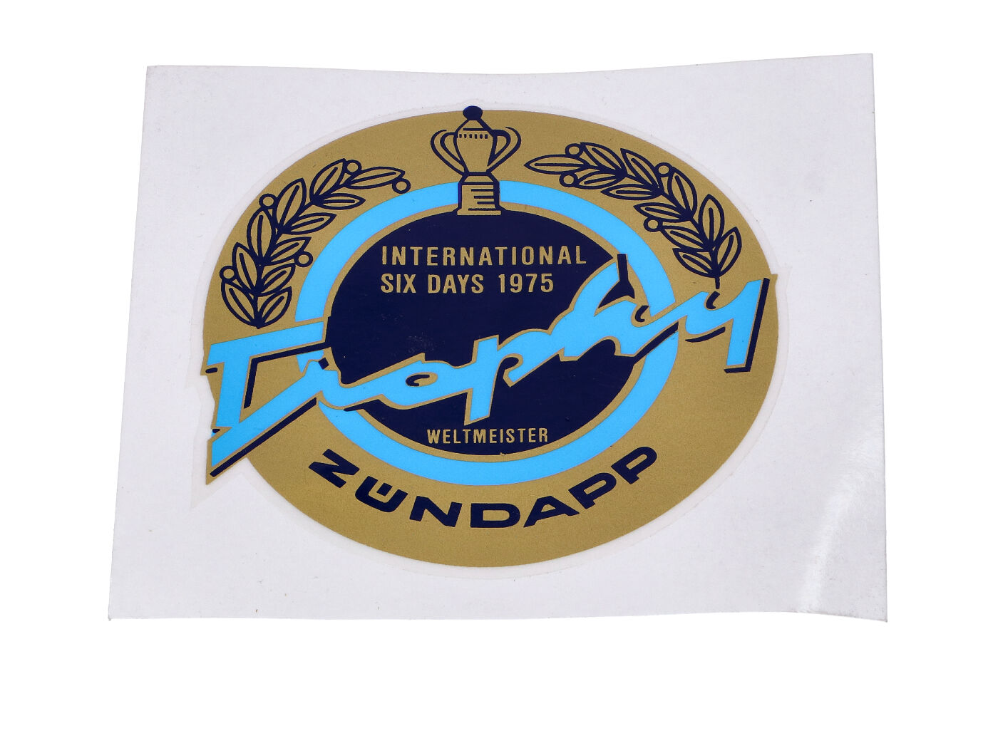 Apvalus 70 mm Sixdays Trophy 1975–1976 lipdukas, skirtas Zündapp