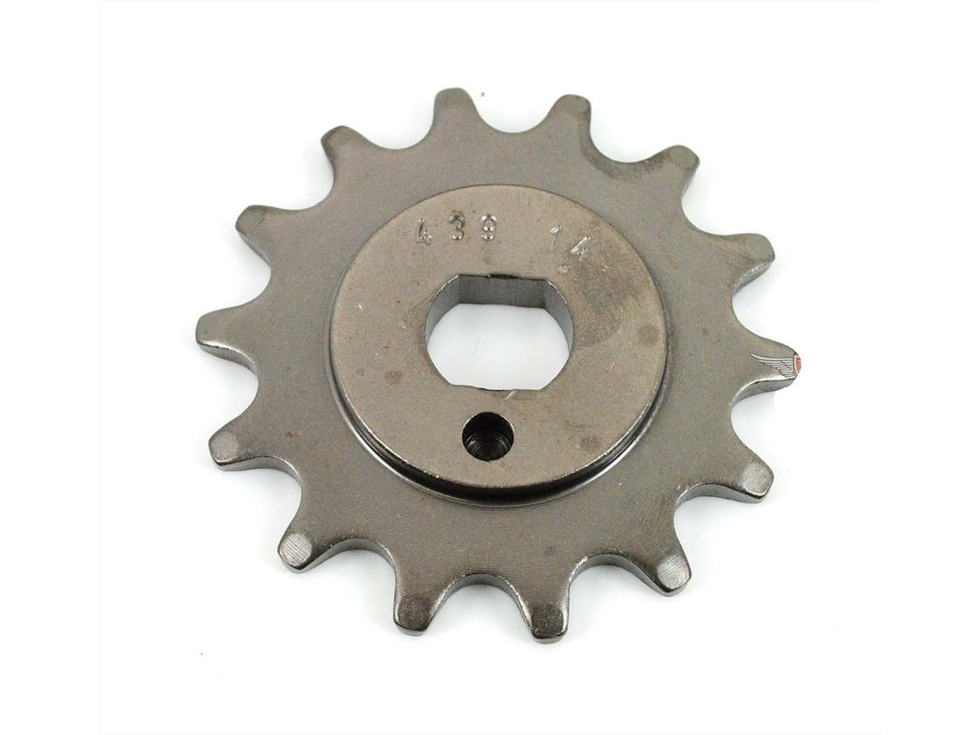 Plieninis krumpliaratis Esjot 14 dantų 15x12mm skirtas Kreidler Florett Eiertank tipas K54/0M, LF LH K54/32 D, 3 greičių Mokick, Mustang Enduro, Flory MF12, MF13, MF20, MF22, MF23, Flott MF24, MF25