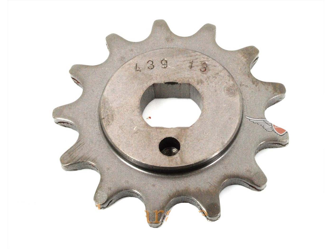 Plieninis krumpliaratis Esjot 13 dantų 15x12mm skirtas Kreidler, Florett Eiertank tipas K54/0M, LF LH K54/32 D, 3 greičių Mokick, Mustang, Enduro, Mopedas, Flory MF12, MF13, MF20, MF22, MF23, Flott MF24