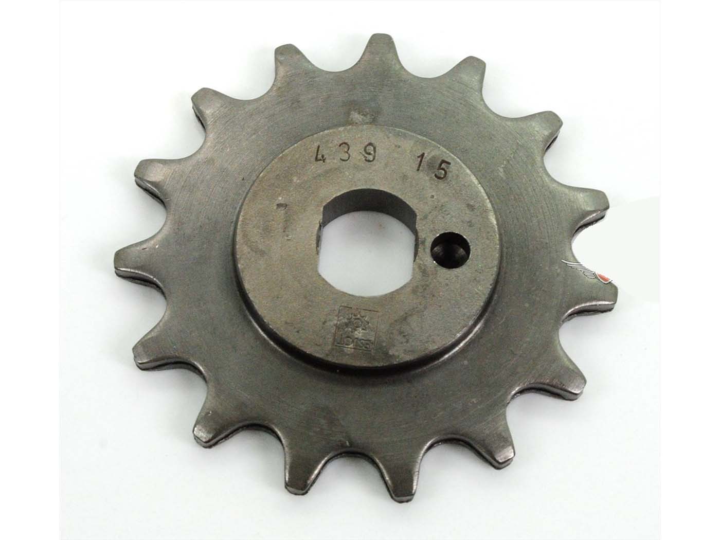 Plieninis krumpliaratis Esjot 15 dantų 15x12mm skirtas Kreidler Florett Eiertank tipas K54/0M, LF LH K54/32 D, 3 greičių Mokick, Mustang Enduro, Flory MF12, MF13, MF20, MF22, MF23, Flott MF24, MF25