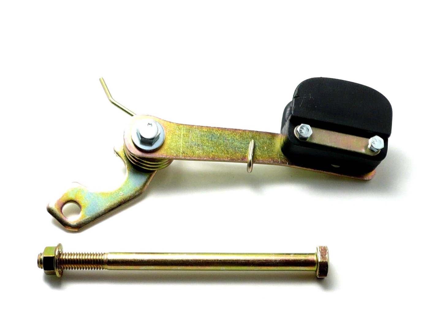 Grandinės įtempiklis automatinis metalinis juodas, skirtas Honda MT 50, 80, Yamaha DT 50