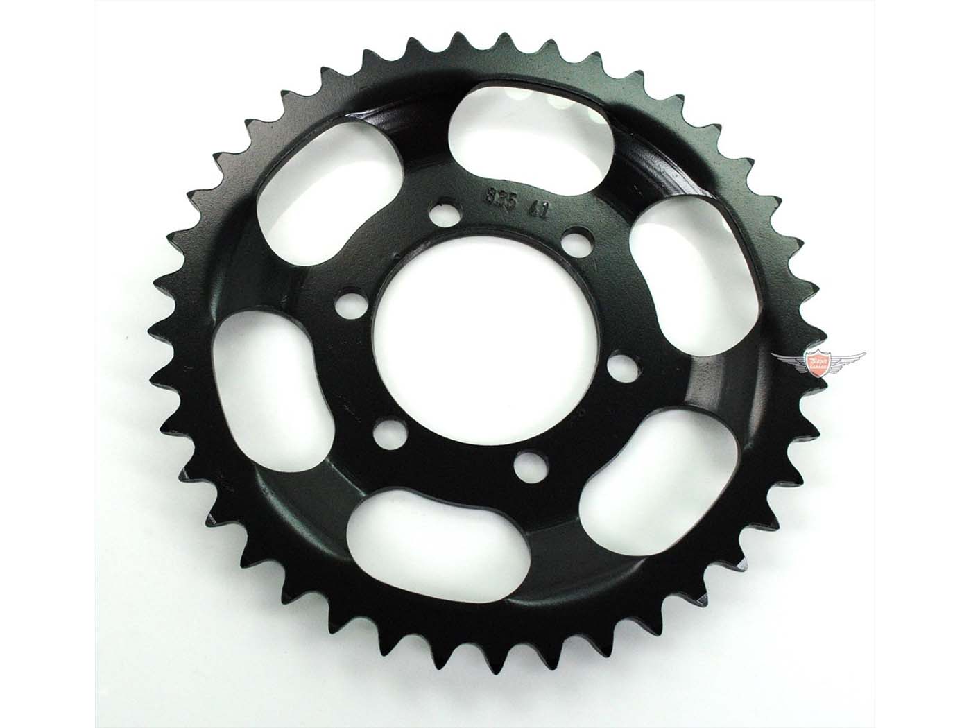 Žvaigždutė Esjot plieno 41 dantų juoda, skirta Zündapp Super Combinette type 429, 433, Sport 510, 515, Falconette 425, 435, ZD 20, 40, 25, ZL Hai CX 25 TS, ZS ZE C 50 517-091,0 GTS 50, S 423