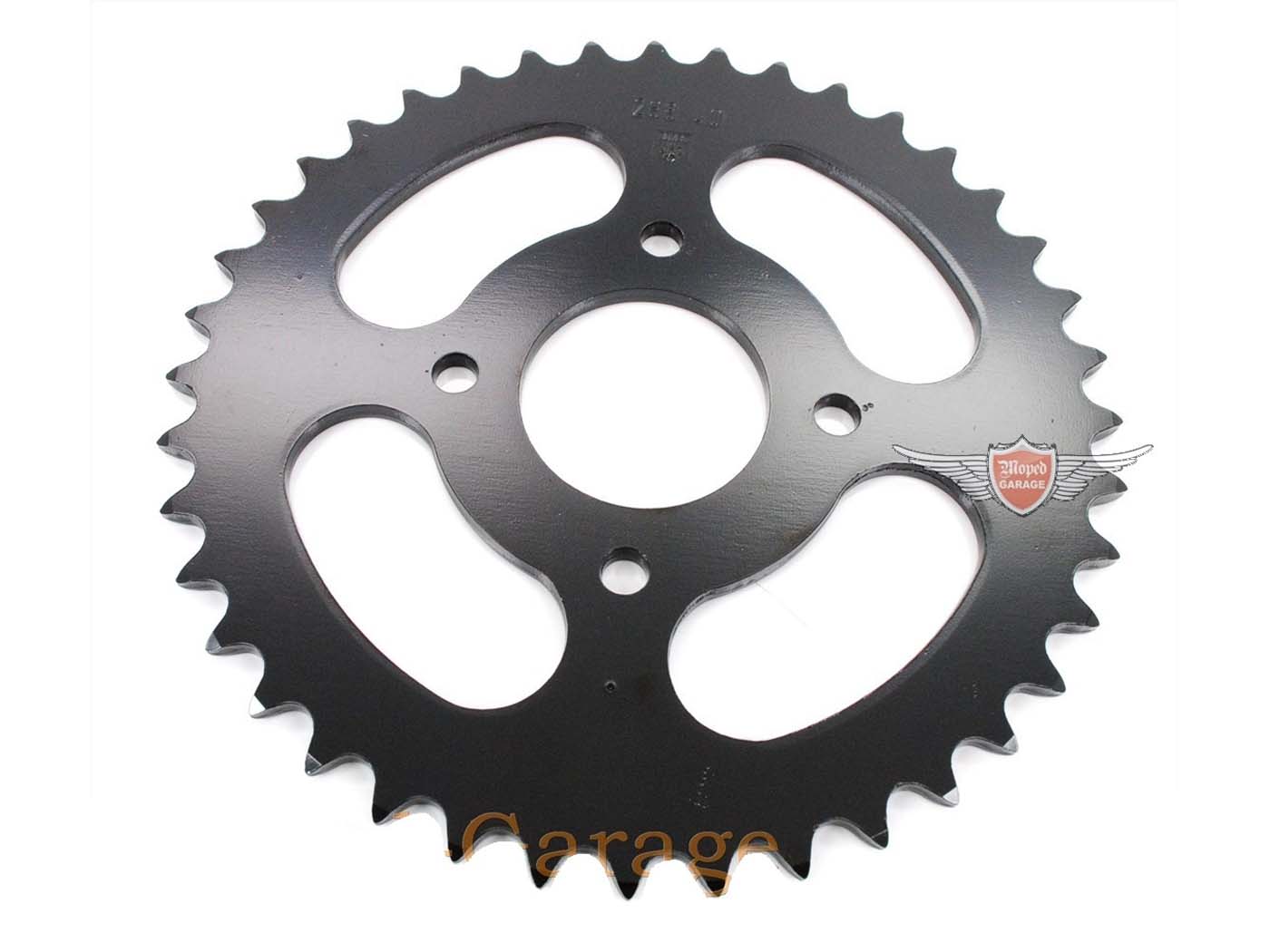 Žvaigždutė Esjot sustiprinta 40 dantų juoda, skirta Hercules Prima 1, 2, 3, 4, 5, 6, MP MF M HR Hobby Rider, P MX SX, Optima Pronto, Presto, Garelli Cross 40, KTM 505 Automatinis, 2 greičiai, Zündapp A 25 Automatinis tipas 460-01, 460-02