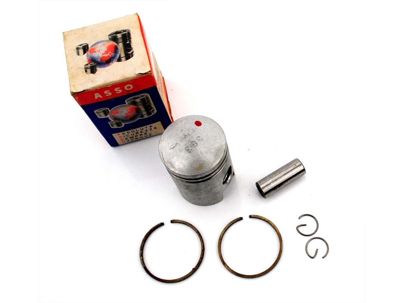Stūmoklių komplektas 40,50 mm 12 mm Stūmoklio pirštas 53 mm, skirtas Hercules, Miele, DKW, Rixe, Gritzner, Göricke, Bauer