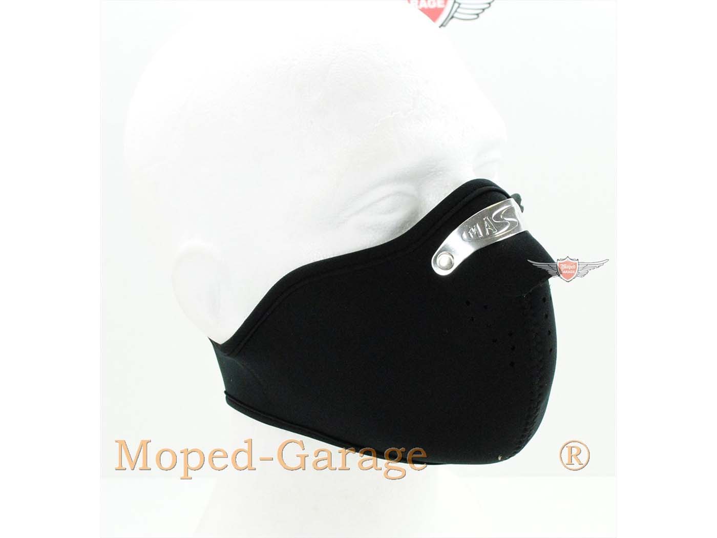 Baikerio kaukė 2 mm juoda mopedui mokick