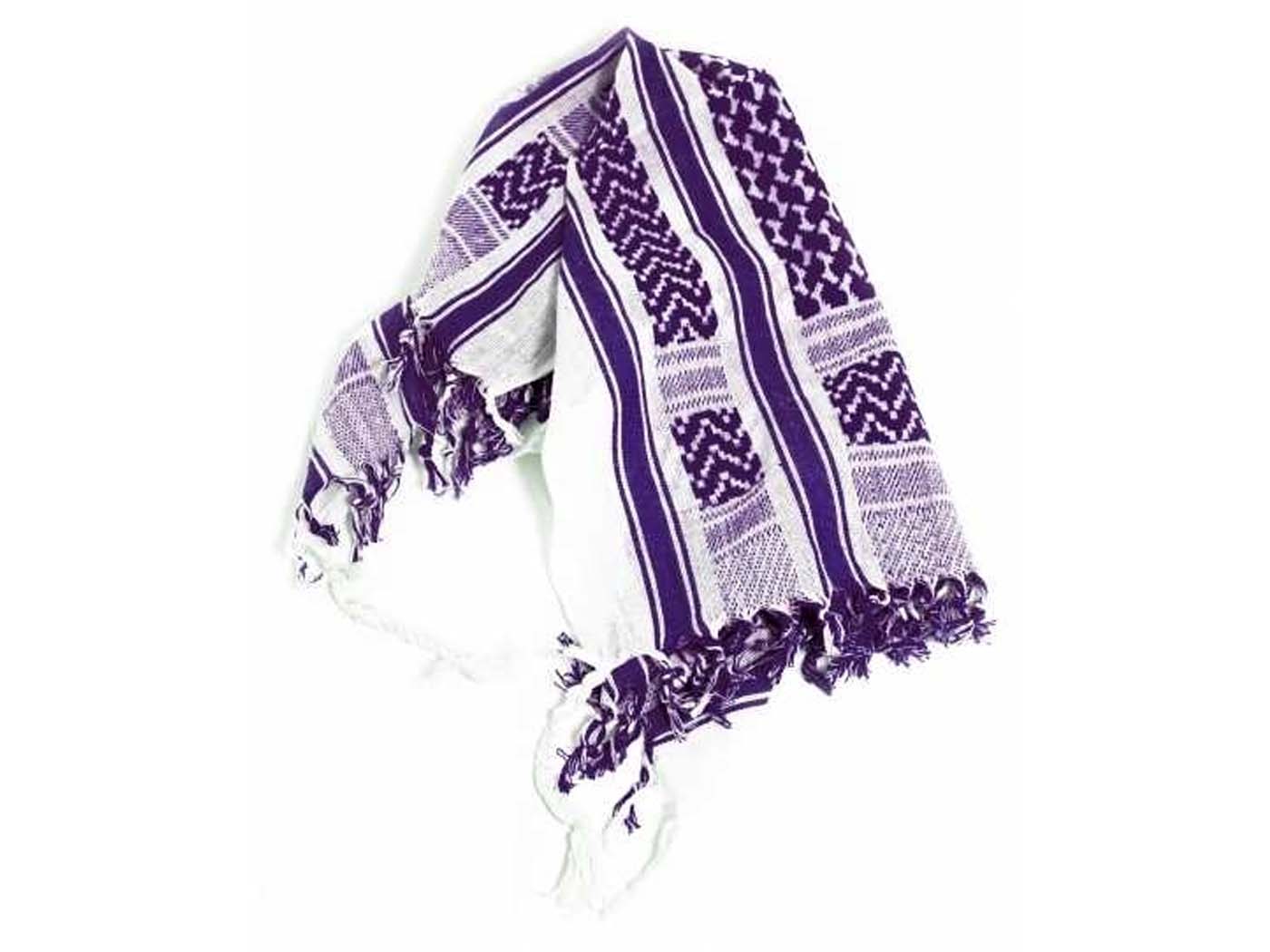 Medvilninis šalikas 50cm 60cm balta violetinė 40 gramų mopedui mokick