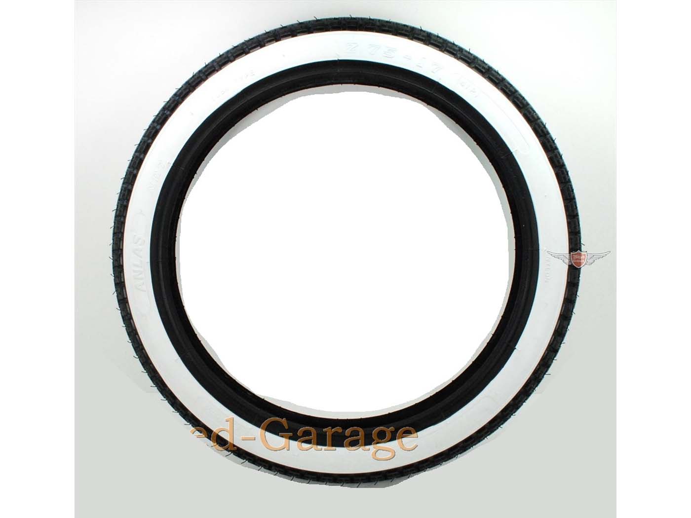 Whitewall padangos 2 3/4 x 17 41P, skirtos Kreidler Florett K 54/32 DB, Zündapp KS 50 GTS, C Sport, CS, Hercules MK