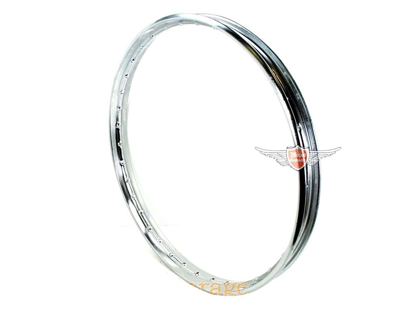 Chromuotas ratlankis 1,20 x 19 colių 36 skylės 6,5 mm Puch MS, VS, VZ, MV, M, Miele K 50, DKW, Göricke, Gritzner, Sachs, Hercules