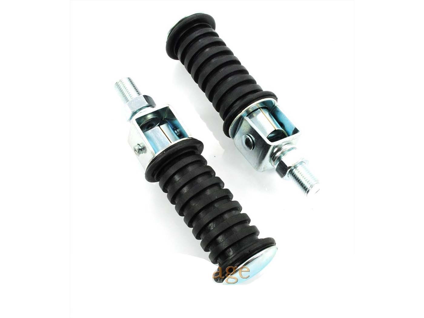 Kojų atramos juodos M12 x 25mm 100mm 28mm, skirtos Zündapp, Kreidler, Hercules, Puch