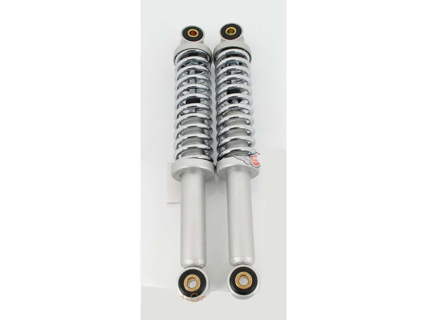 Amortizatorių komplektas pilkas 275mm 8mm įvorės 6mm spyruoklė Hercules, Puch, Miele, DKW, KTM, Rixe, Kreidler, Zündapp, mopedui, mopedui, mokick