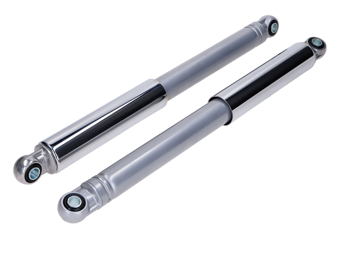 Amortizatorius IMCA chromas 370mm pilkos mechaninės 10mm įvorės Kreidler, Florett K54 kiaušinių bakui