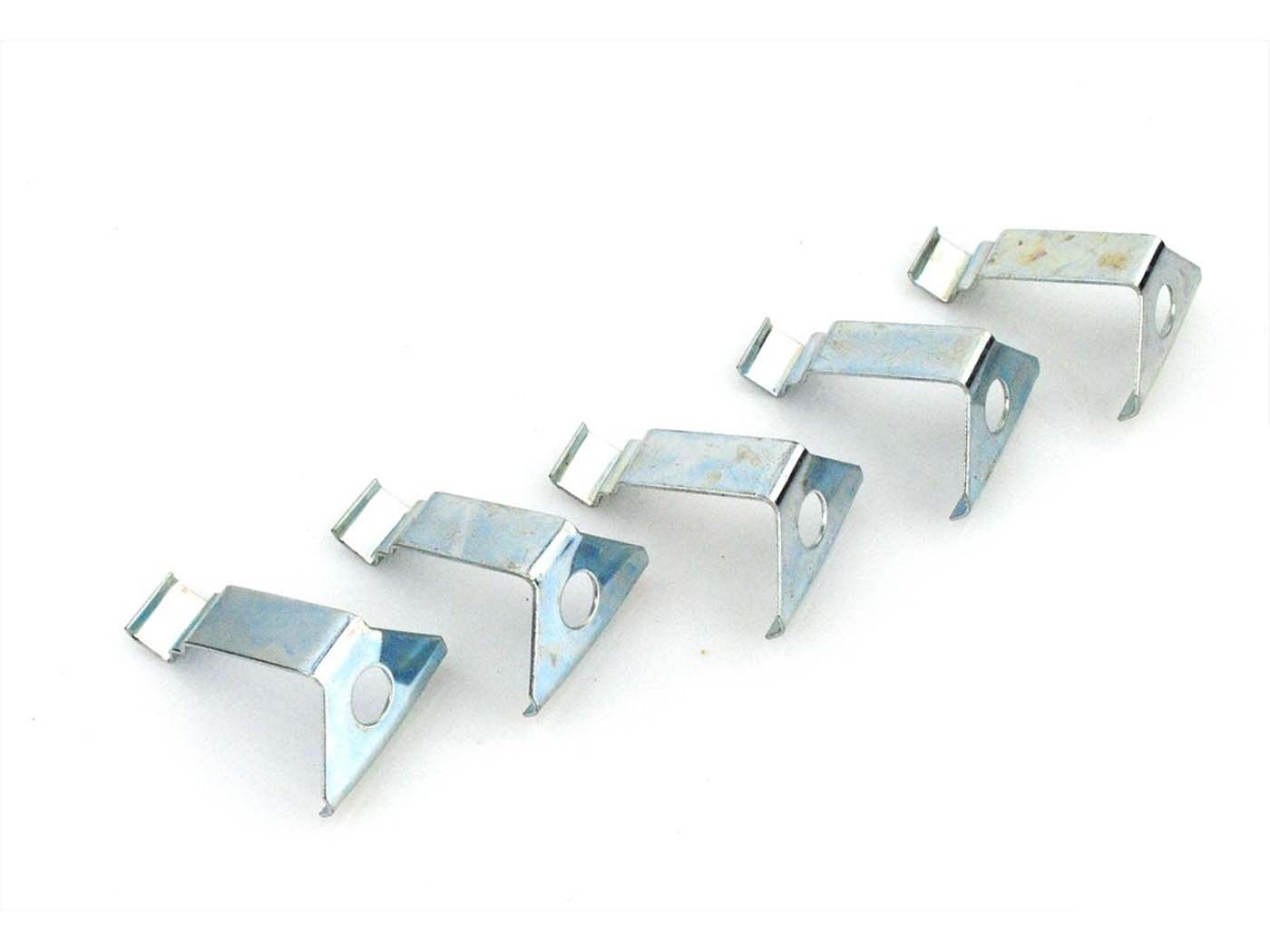 5 metalinių tvirtinimo spaustukų komplektas, skirtas Piaggio APE FL 50, FL2 FL3 Europe, Mix 2T RST 50