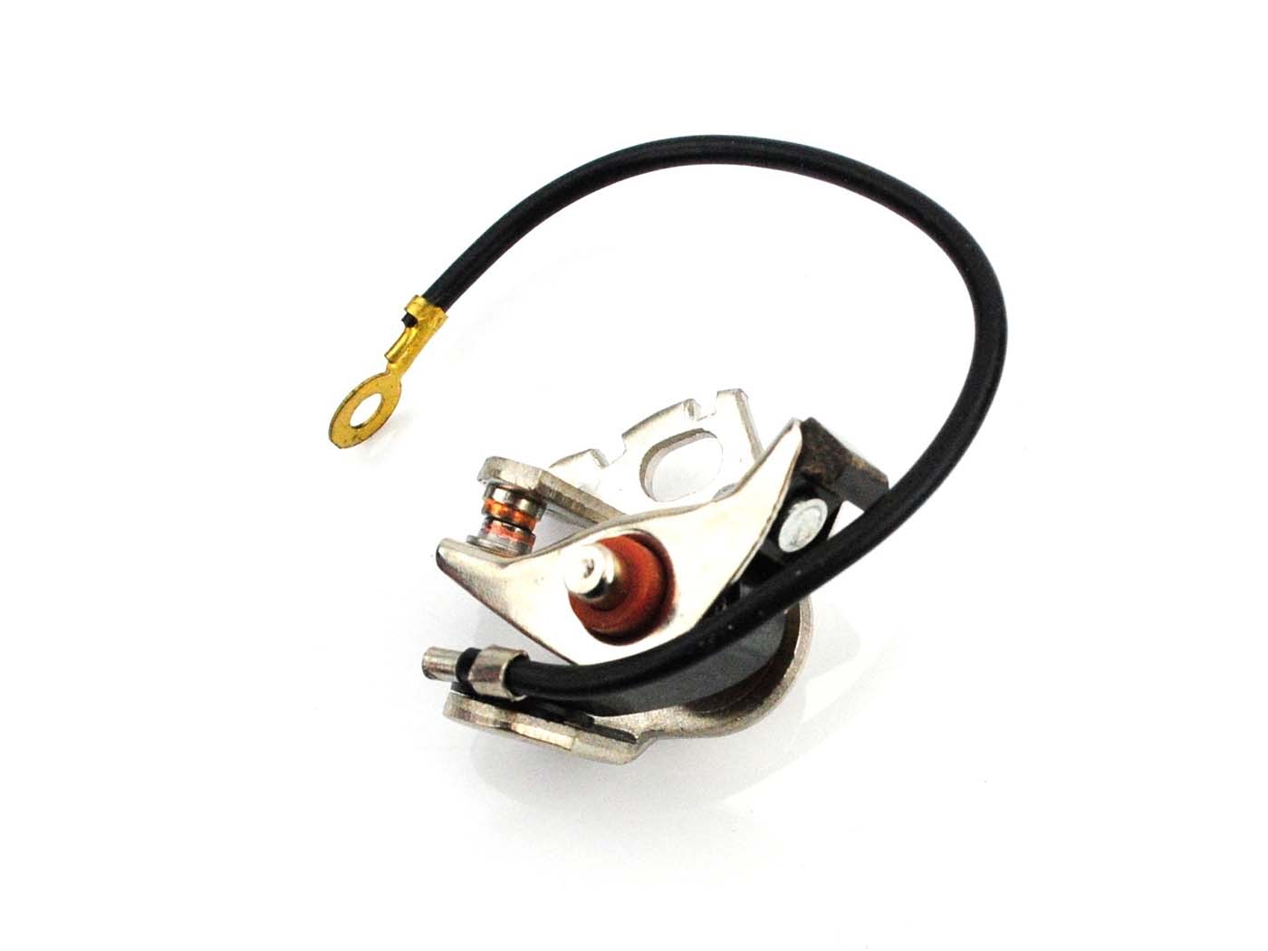 Uždegimo kontaktas Goebel su laidu Zündapp Automatic Moped, ZA, ZB, ZD, TS, ZR, CS, CX, Hai, GTS, C, ZX, Hercules MX, Prima, M, Kreidler Florett, Flory MF, Puch Maxi, Monza X , Mopedas