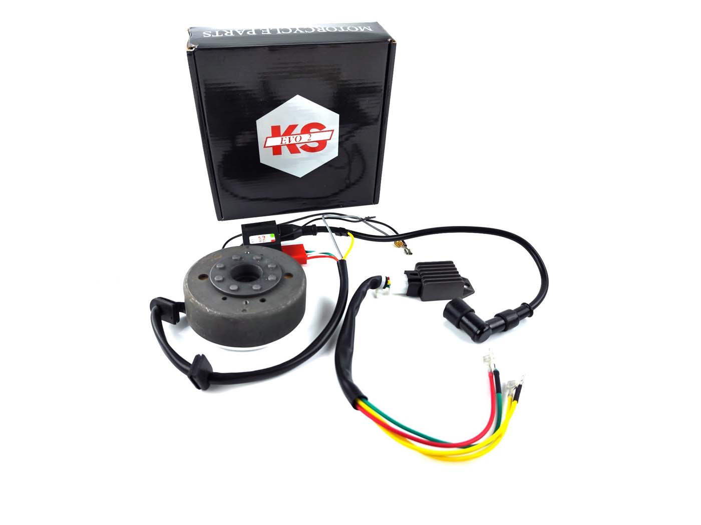 Uždegimo komplektas 12V 70-80W 90mm, skirtas Kreidler Florett RS, RMC, RM, TM, LF, LH, Flory, Puch Monza, Cobra, Zündapp CS 50 Type 448, GTS 529, 517, C Sport KS 530, Hai TT 25