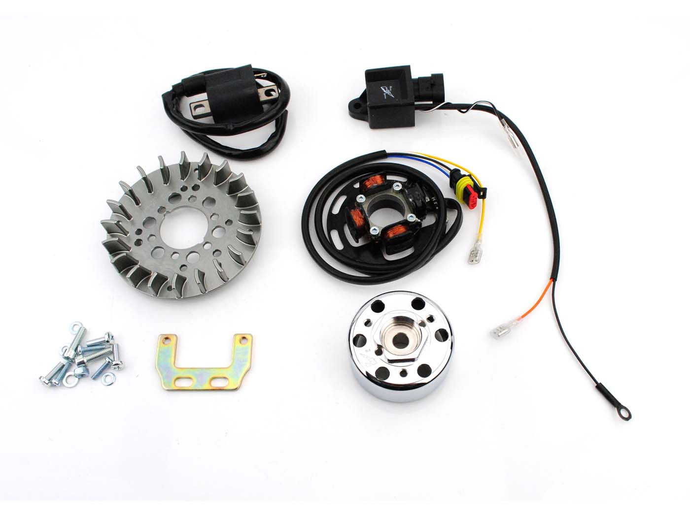 Uždegimas 60 W 71 mm poliaus ratas, 15x11 mm kūgis, skirtas Zündapp Bergsteiger M 25, 50, C 50 Super, Sport, Super Combinette 429, 433, Sport 3 greičių