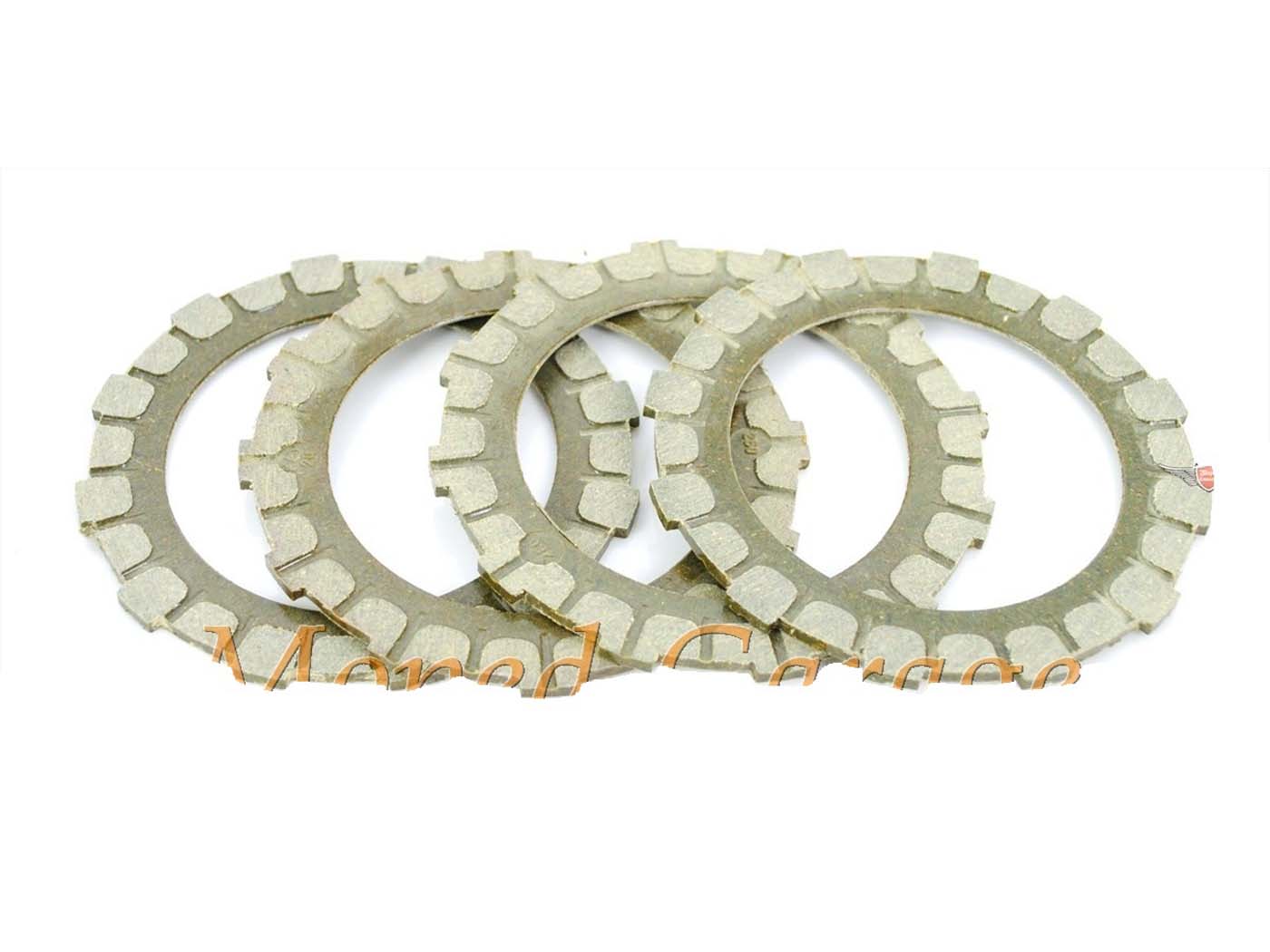 4 dalių sankabos plokštelių komplektas, skirtas Simson S 51, 53, 70, 83, SR 50, 80, Schwalbe KR 51/2