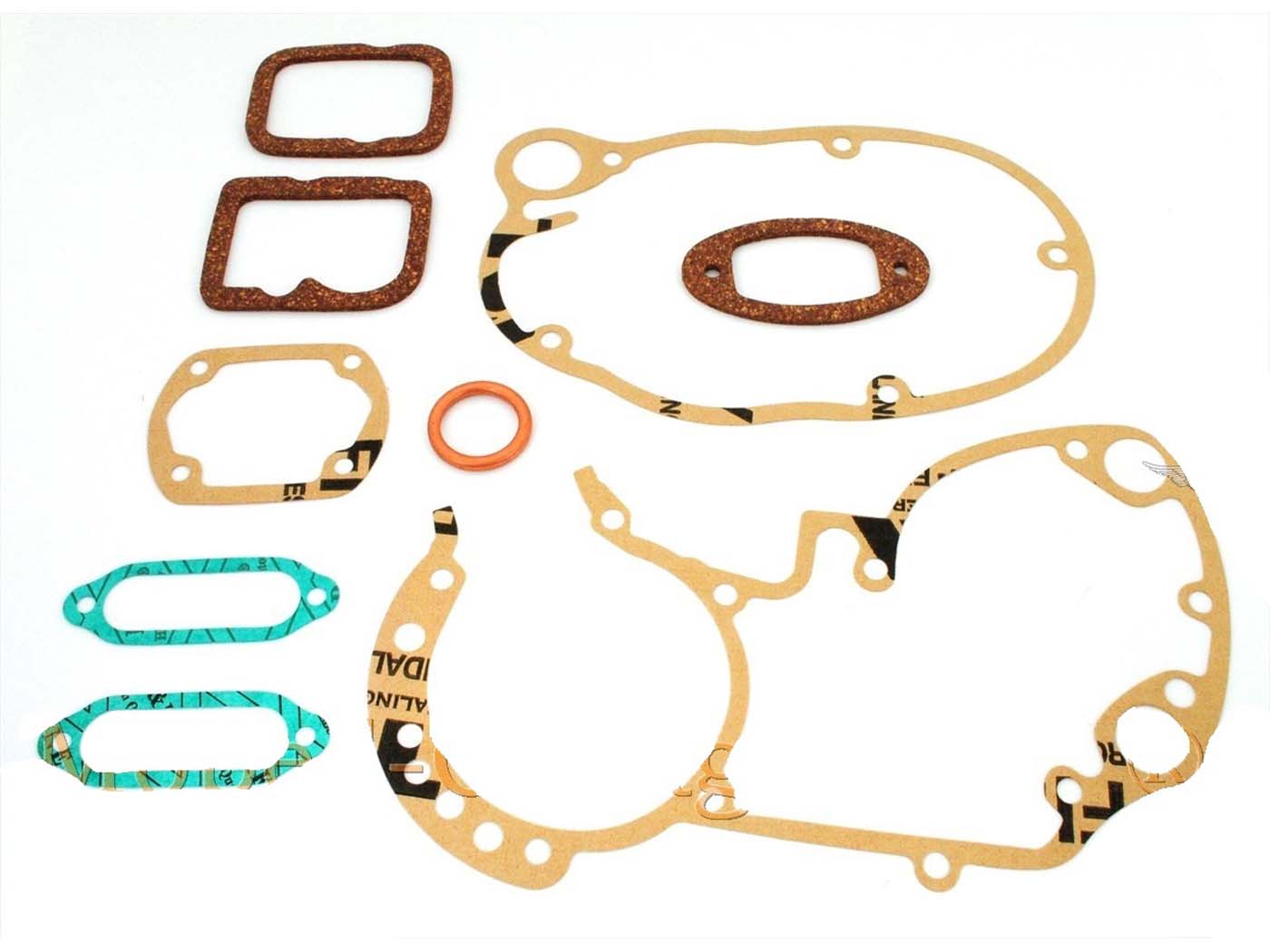 9 dalių Variklio tarpinių komplektas Sachs 50/2, 50/3, Hercules, KTM, DKW, Miele, Rixe