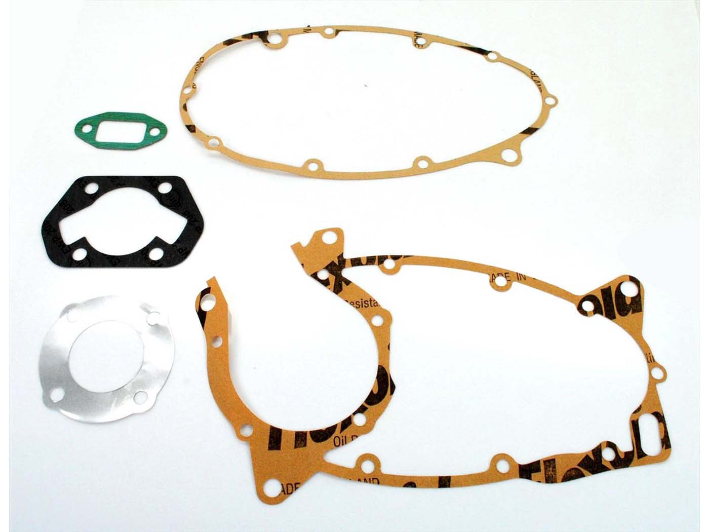 5 dalių variklio/Cilindro tarpinių komplektas, skirtas paspirtukui Zündapp R 50, ZD, ZL, ZX, ZS, ZE, CS, CX, Hai GTS 50, C Sport, Super, KS