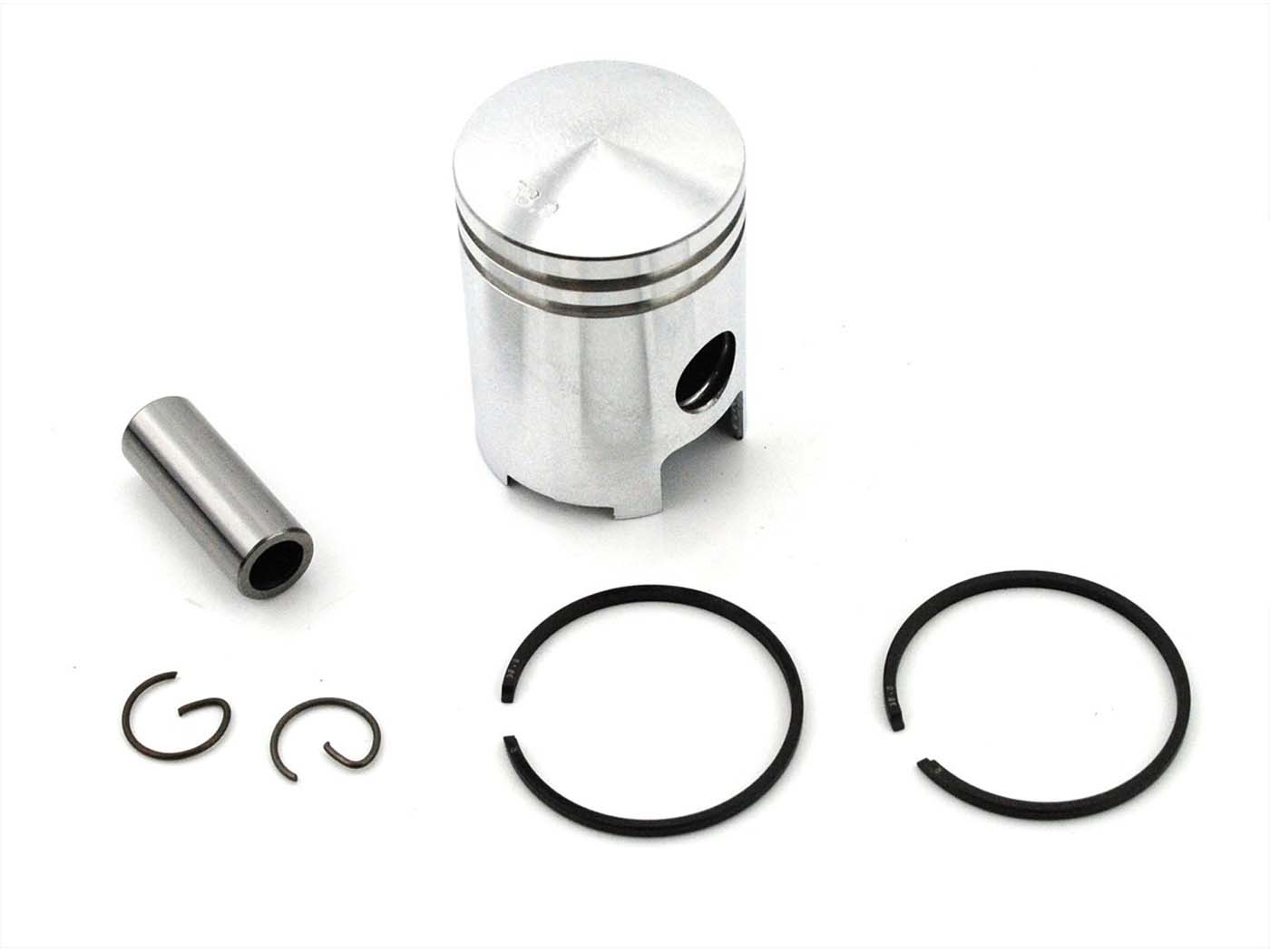 Stūmoklio komplektas aliuminio 38mm 12mm Stūmoklio pirštas 53mm Sachs 50/2, 50/3, Hercules, Miele, DKW, Rixe, Gritzner, Göricke, Bauer