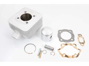 Cilindro komplektas Parmakit aliuminis 70cc 44mm 32mm, skirtas Kreidler Florett, Super TS, Mustang, GT, TM, Florett mopedui K 54, K54 0, 0M, 54/2A, LF, LFH, LH 54/32,