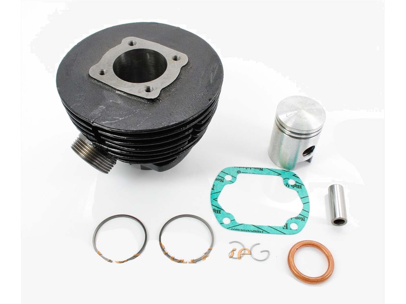 Ketaus Cilindro komplektas 50cc 38mm 12mm, skirtas Sachs 50/2 KS, 50/3 LFS, KFS, Hercules 219, 218, 220, Miele, DKW, KTM, Göricke, Gritzner
