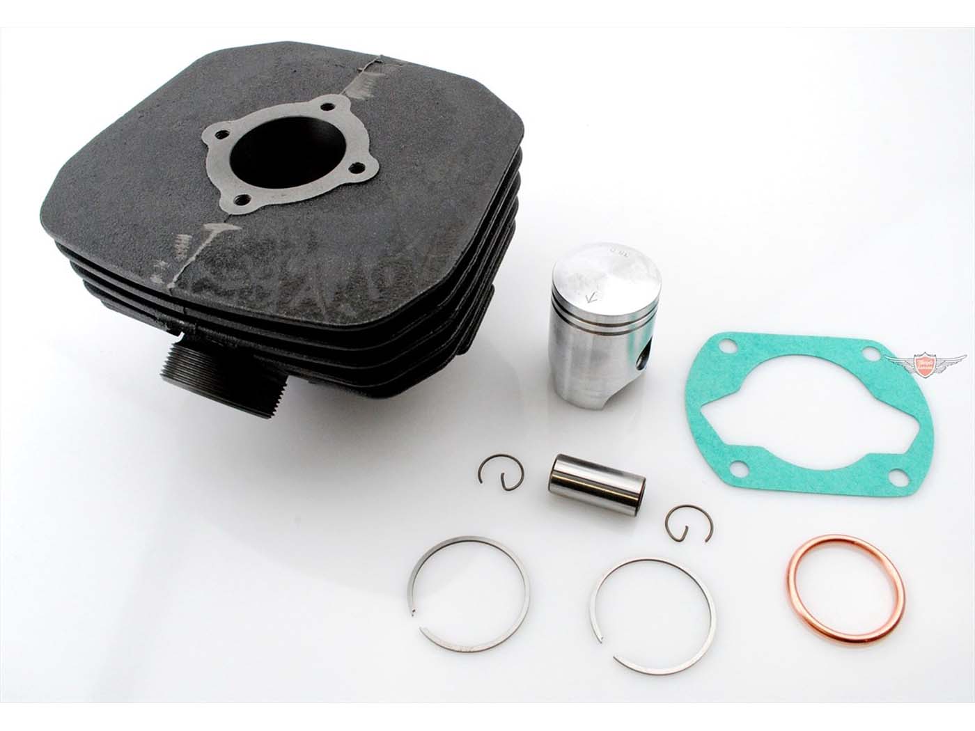 Cilindro komplektas, liejamas 38 mm stūmoklio 14 mm tarpikliai, skirti Sachs 50S, Hercules K 50 Sport, Sprint, Super Sport Bike SB, KTM, DKW, Rixe Mokick