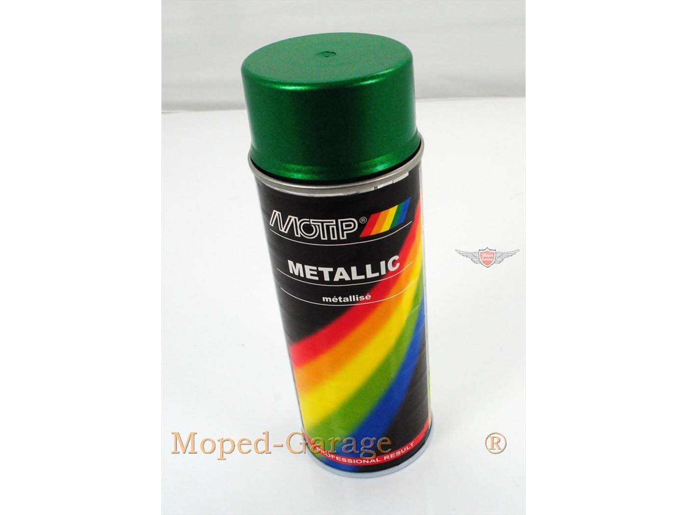 Dažų purškiklis nitroceliuliozės 400ml žalias metalinis mopedui mokick