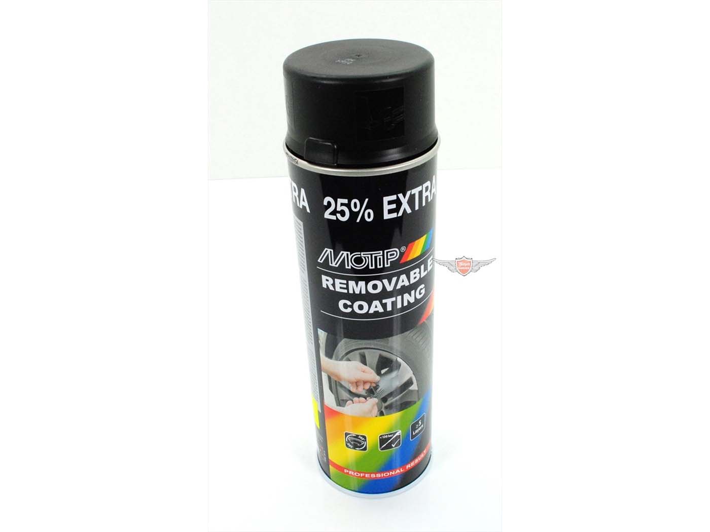 Purškiamas dažų indelis 500ml juodas mopedui mokick