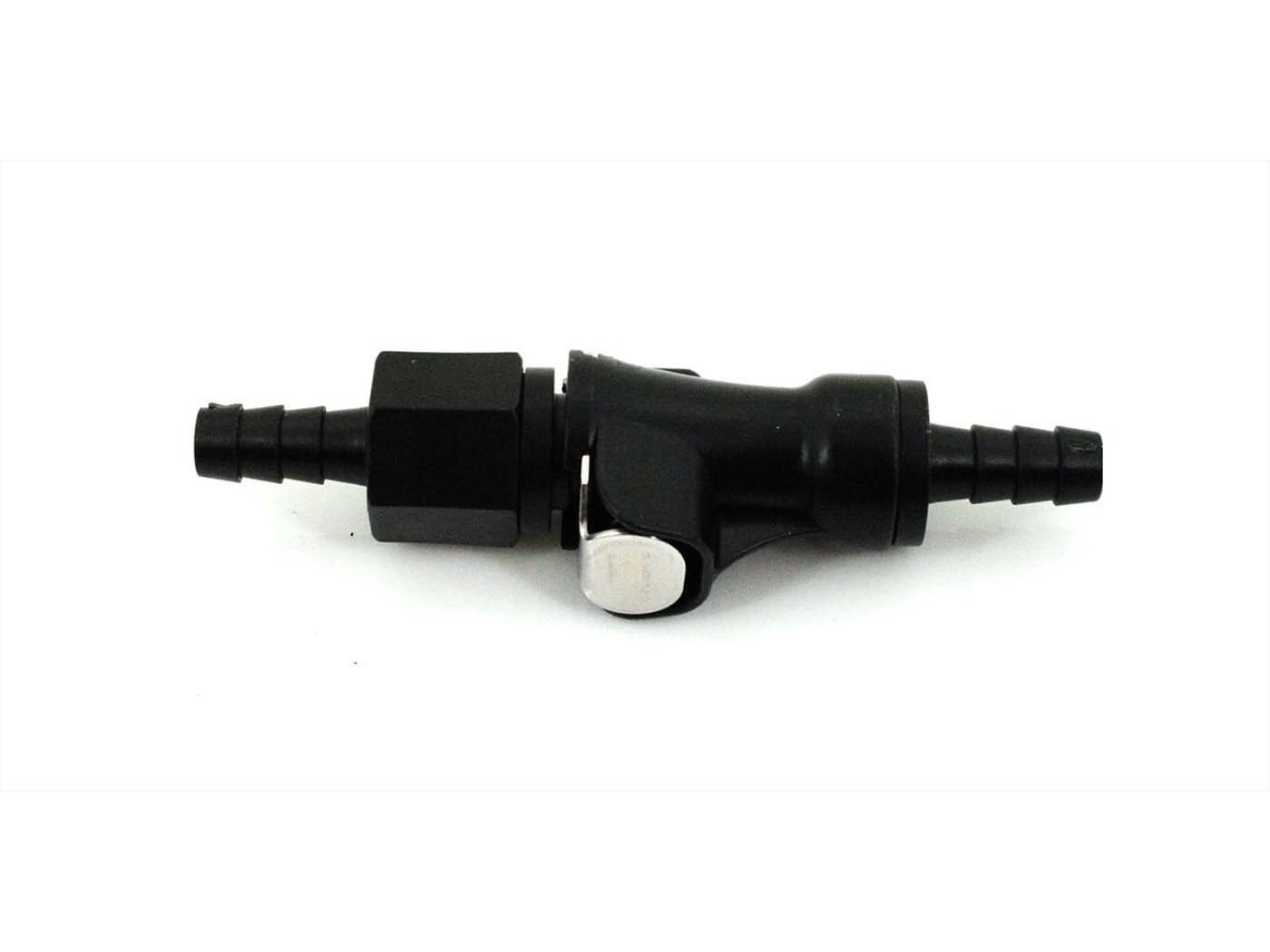 Kuro žarna greita jungtis plastikinė 6mm juoda mopedui, mopedui, mokick