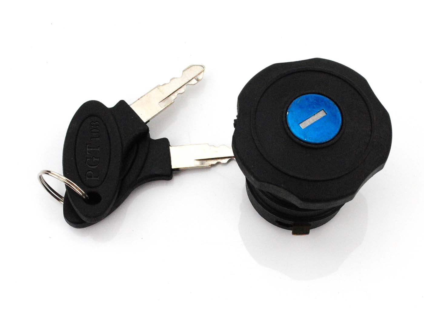 Bako dangtelis rakinamas juodas 37mm su 2 rakteliais Peugeot 101, 102, 103, 104, MBK Mobylette