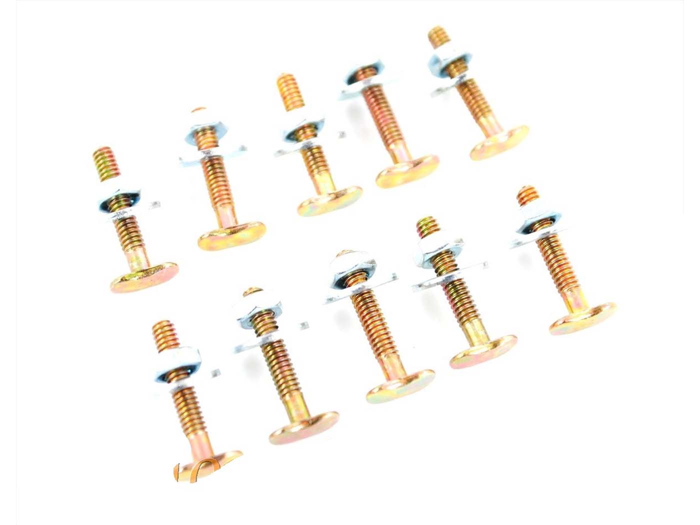 Varžtų komplektas M3 x 18mm su veržlėmis ir poveržlėmis, skirtas Hercules K 50, 75, 125, MK, 220, Kreidler Florett, Zündapp Sport Combinette, GTS, KS, C, Puch, Miele, DKW, KTM, Rixe, NSU