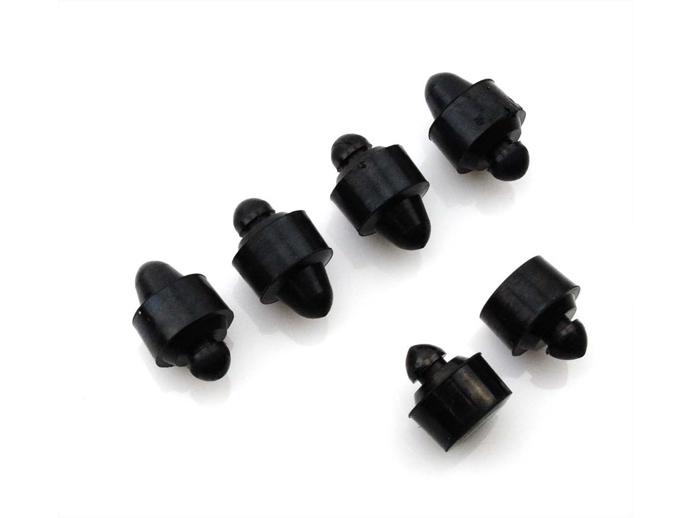 Sėdynės suoliuko guminis komplektas 6 dalių juodas, skirtas Simson, Schwalbe, SR4-1, SR4-2, SR4-3, SR4-4, KR51, KR51/1, KR51/2