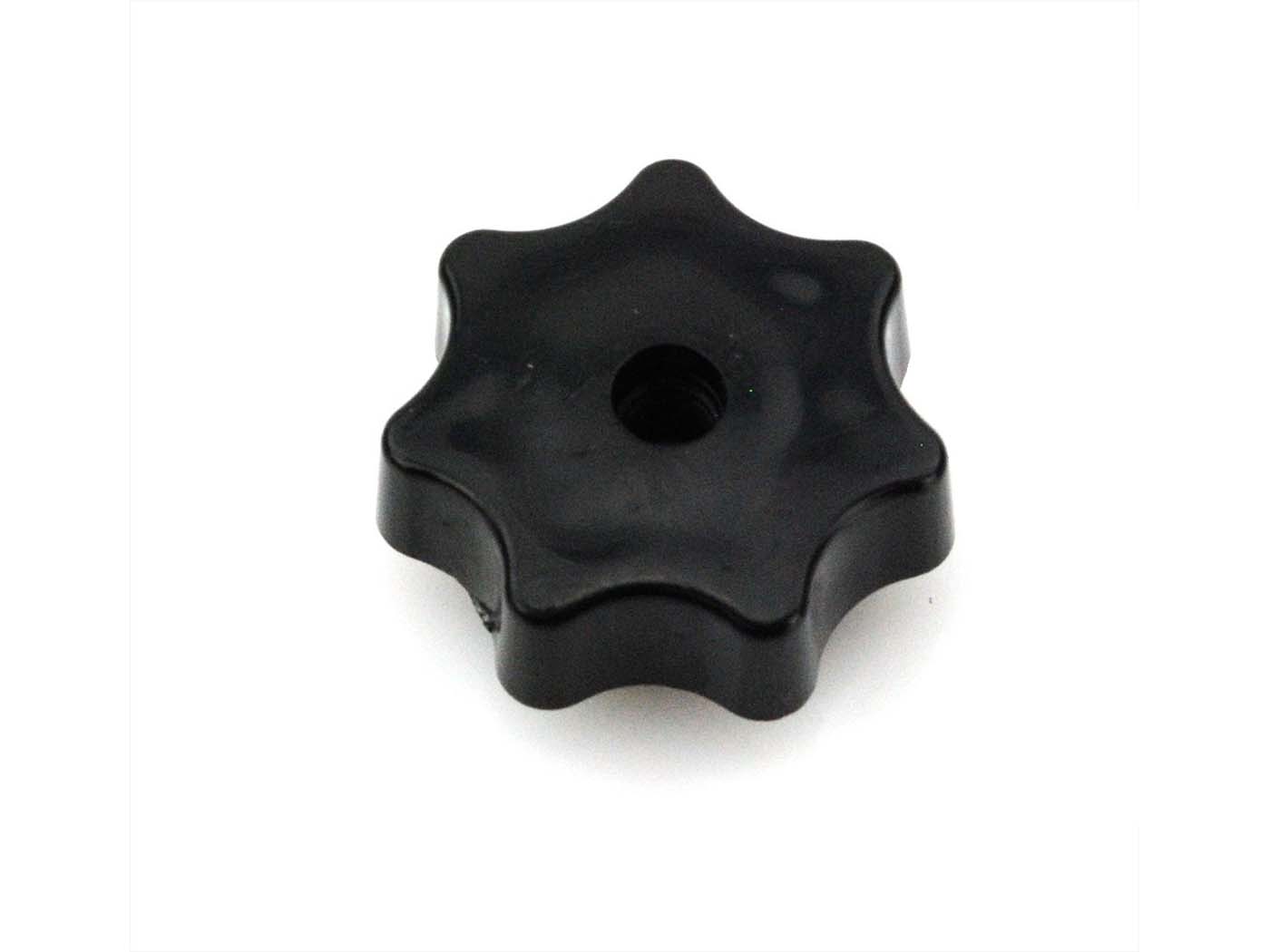 Juoda plastikinė žvaigždės rankenos veržlė, skirta Simson, KR51/1, KR51/2, SR4-2, SR4-3, SR4-4, SR50, SR80