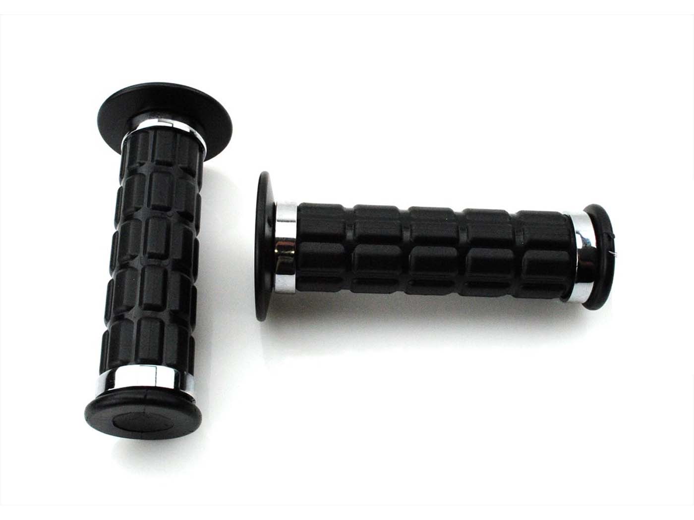 Gumos komplektas juodos spalvos chromo žiedai 25/22mm 120mm Simson S50, S51, S70, SR50, SR80, Zündapp, Kreidler, Hercules, Puch