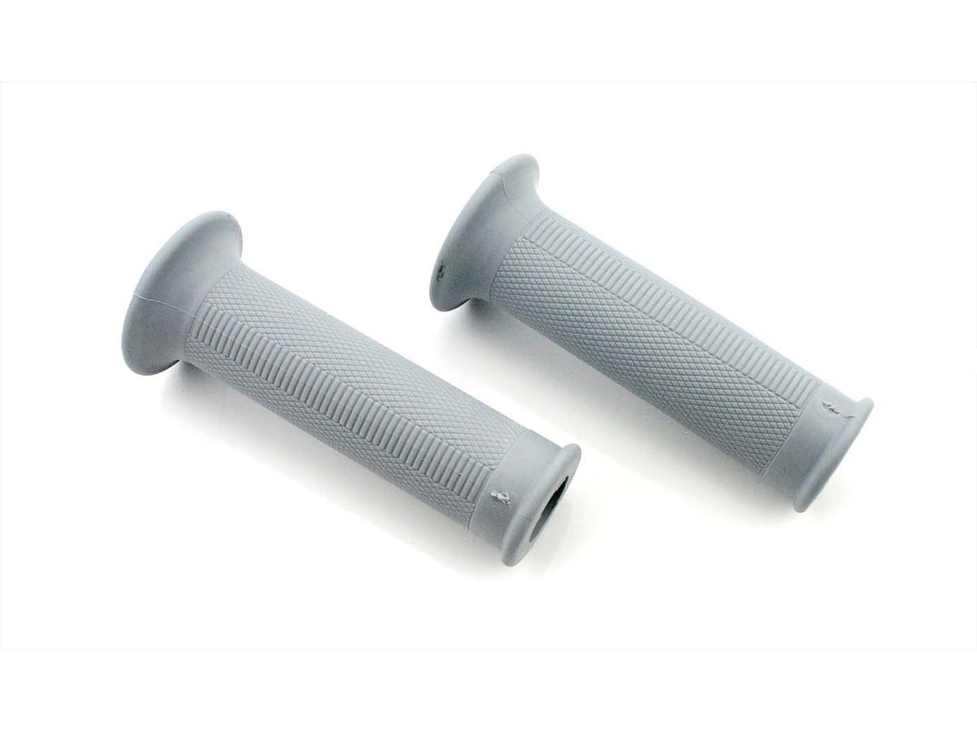 Pilkos spalvos 120 mm 20/26 mm rankenos gumos komplektas, skirtas Simson KR51/1, KR51/2, SR4-2, SR4-3, SR4-4, MZ ES, ES175, ES175/2, ES250, ES250/2