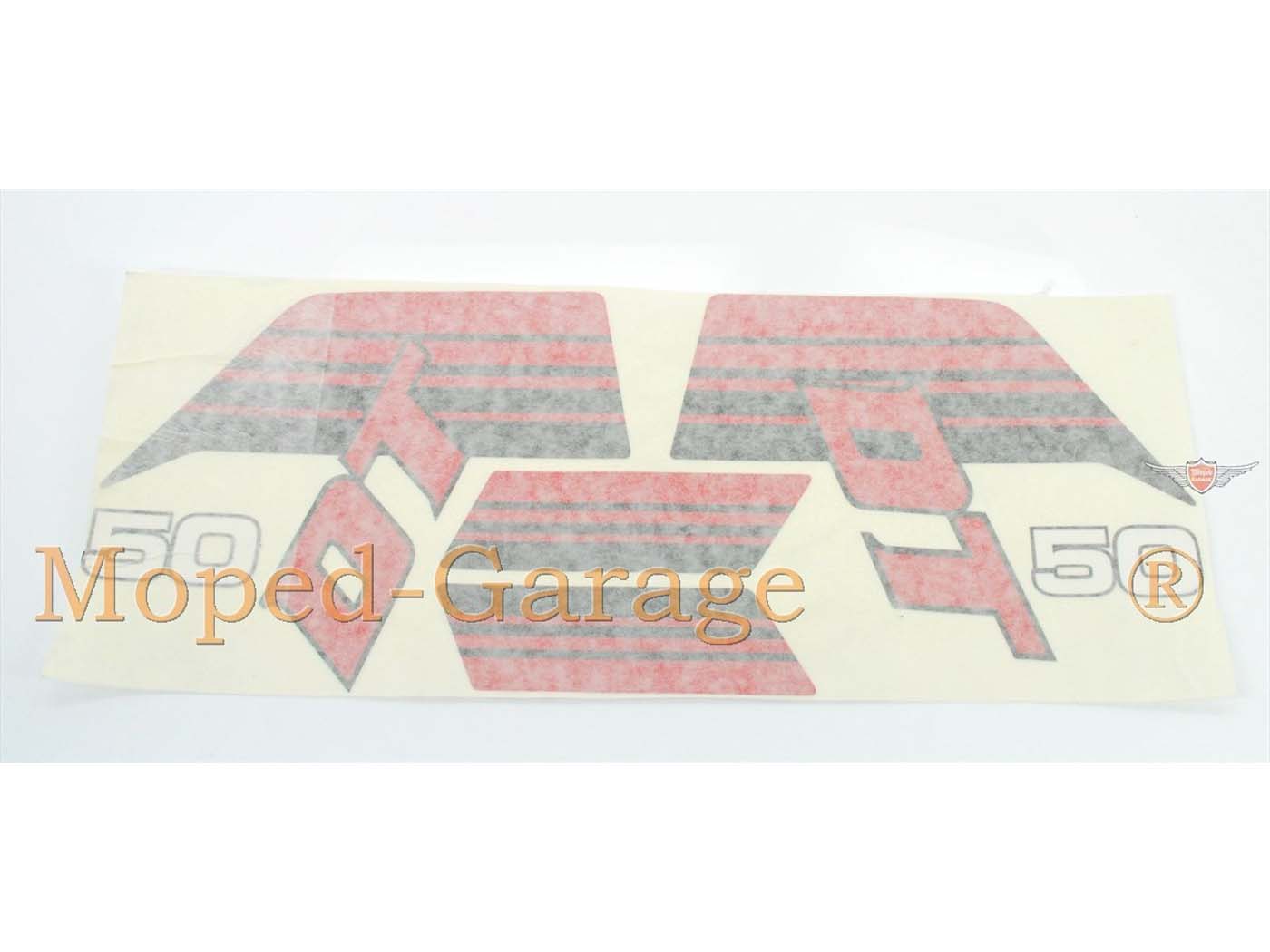 Lipdukų bako komplektas juodai raudonas Yamaha DT 50 Mokick 1983-1985