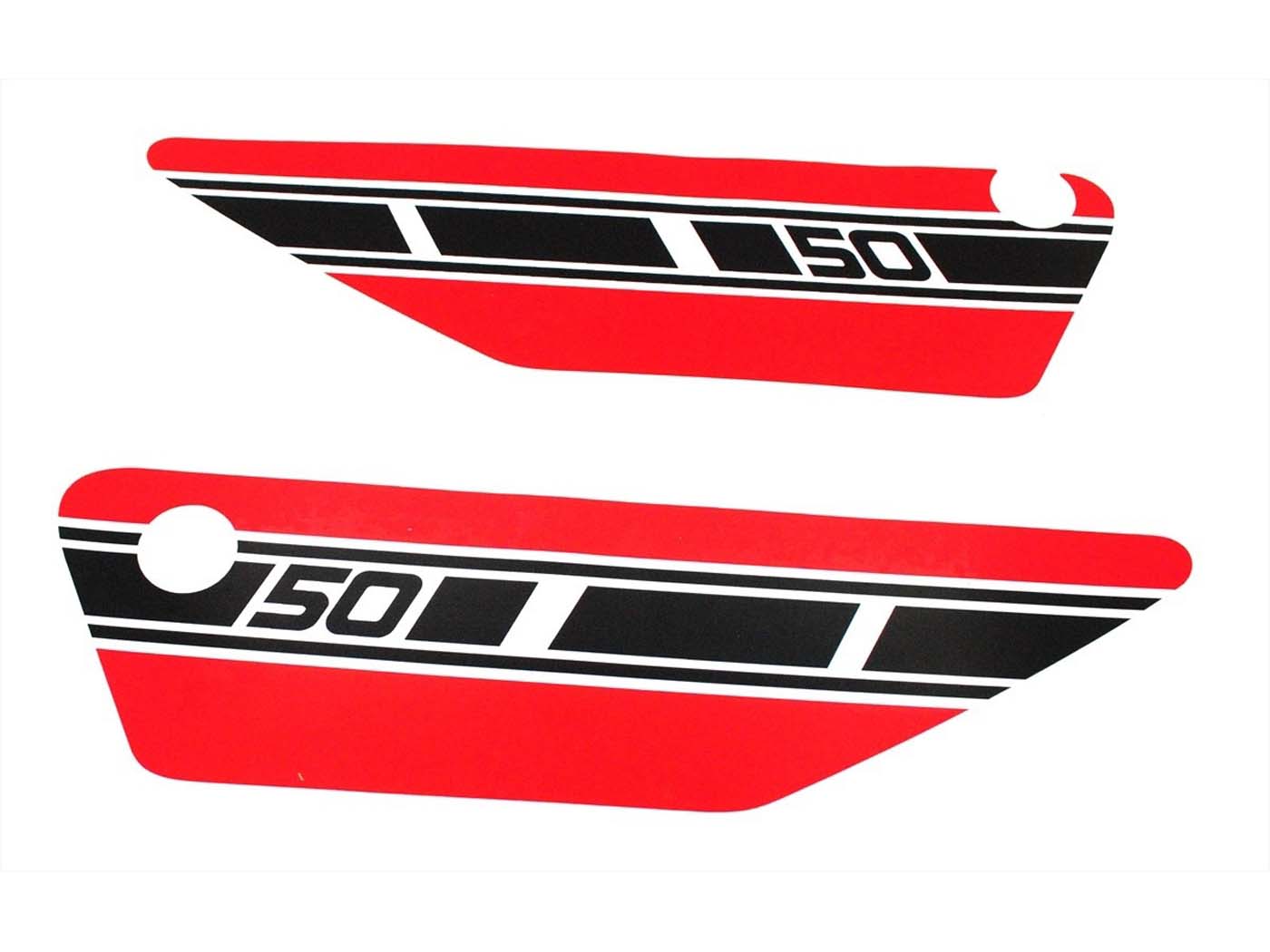 Šoninio dangtelio lipdukas 90 mm 320 mm, skirtas Yamaha FS 1 Mokick, RD 50