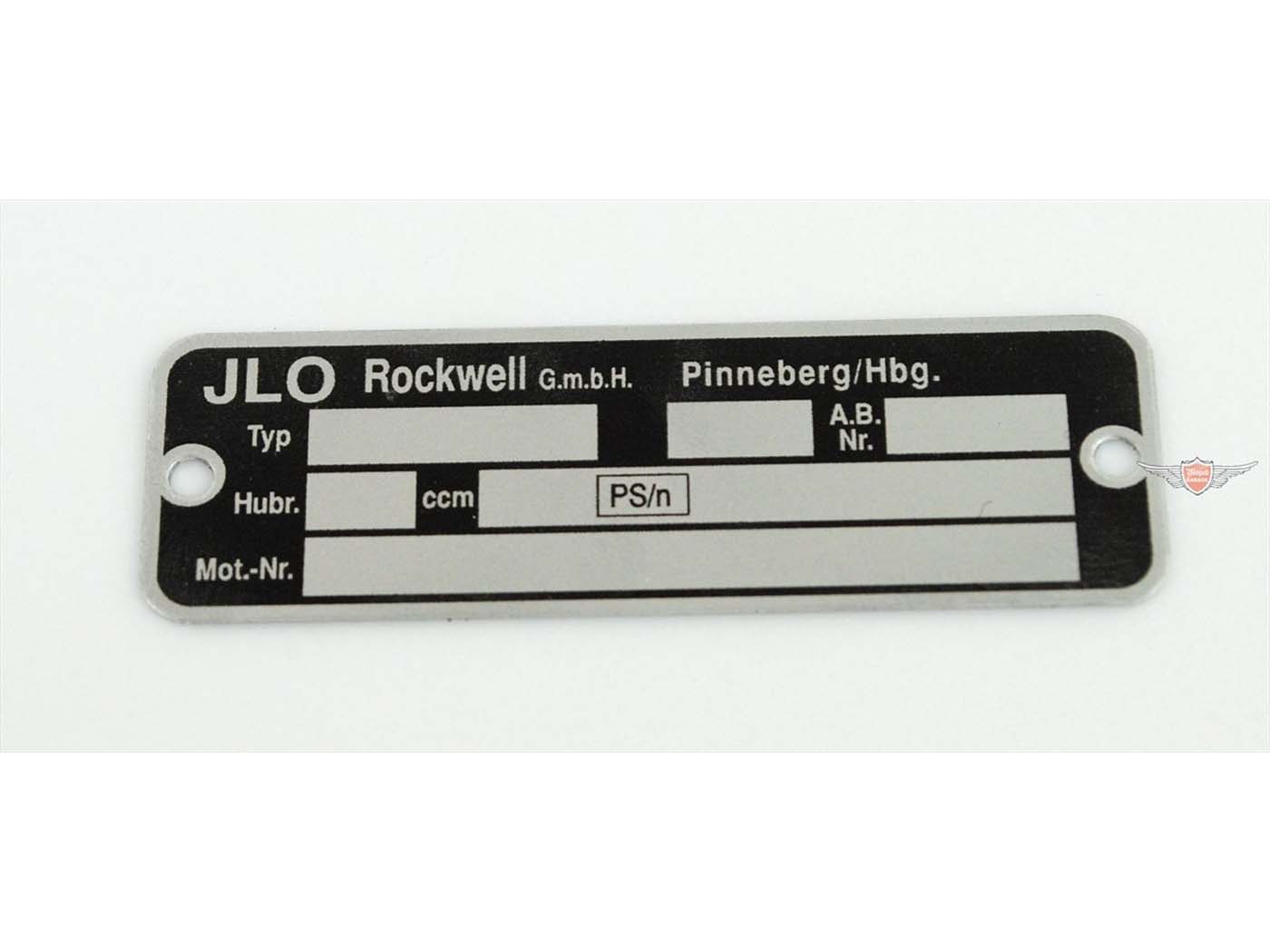 Tipo plokštė aliuminis 56x18mm juoda, skirta JLO