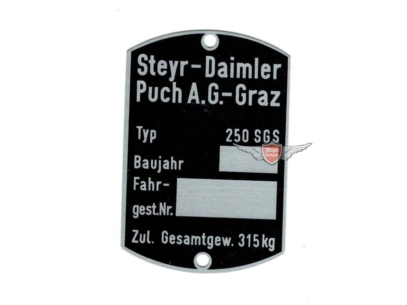 Vardinės lentelės ruošinys 60x40mm Puch, 250 SGS