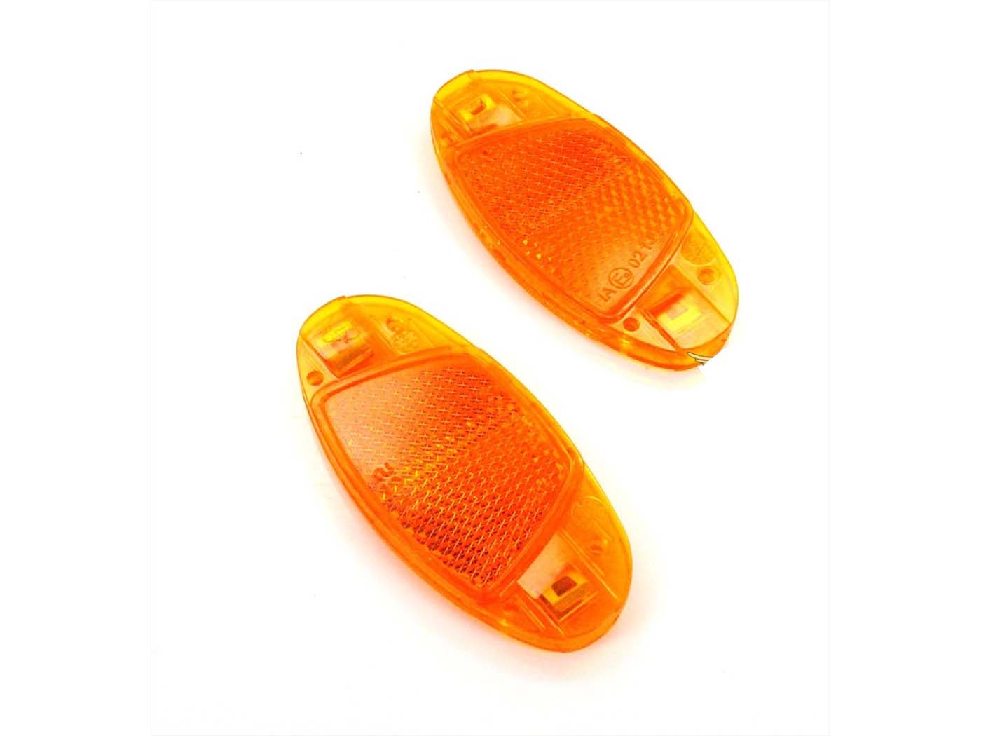 Stipininiai atšvaitai 2 vnt 80mm x 35mm 2,00mm 60mm mopedui, mopedui, mokickui, dviračiui
