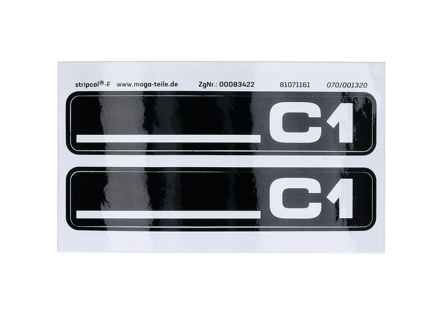 Lipdukų komplektas MOGA 2 dalių 105x21mm kojelė, šoninis dangtelis Hercules C1 City Bike