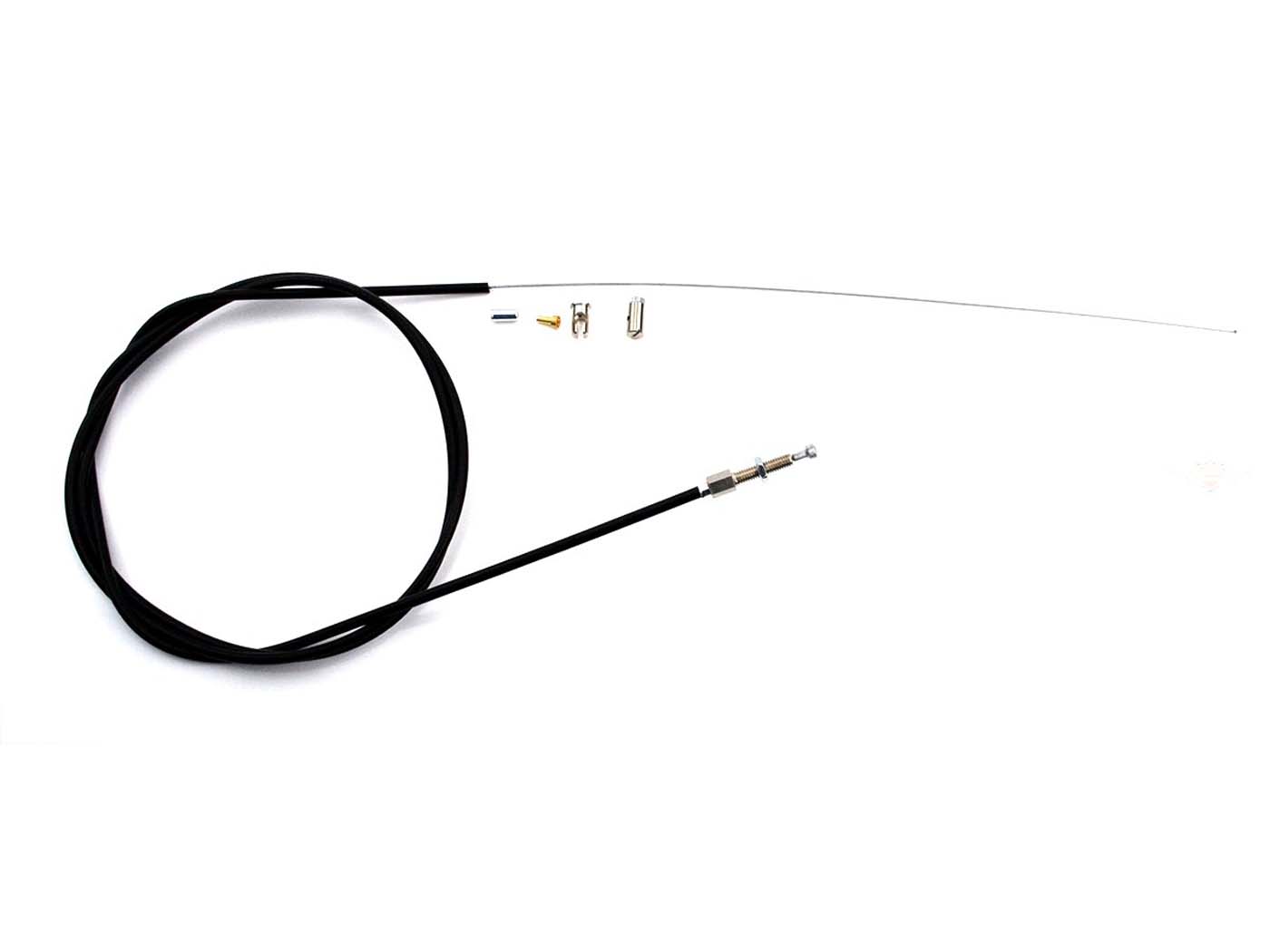 Universalus sankabos trosas, 1600 mm juodas, skirtas Hercules Prima 4, 5, 2, 2N, 2S, 3S, SX, 4N, 5S, M4, M5, Hobby Rider, Optima, DKW, KTM, Rixe, Zündapp, Kreidler