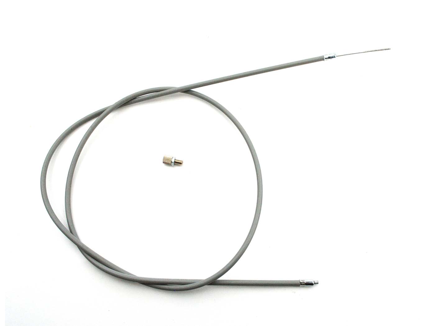 Gazo trosas pilkas MOGA išorinio dangtelio ilgis 1160mm vidinis trosas 1240mm spalva mopedo mopedui