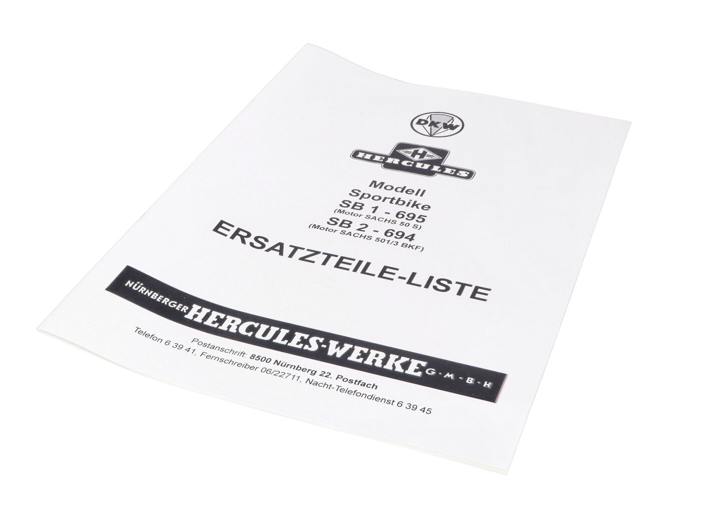 Atsarginių dalių sąrašas Hercules SB 1 2 Sportbike Sport Bike dalių katalogas