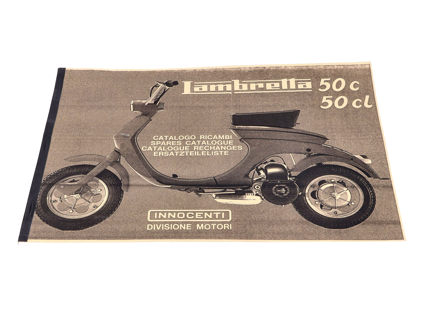 Atsarginių dalių sąrašas Innocenti Lambretta 50 C CL dalių katalogas