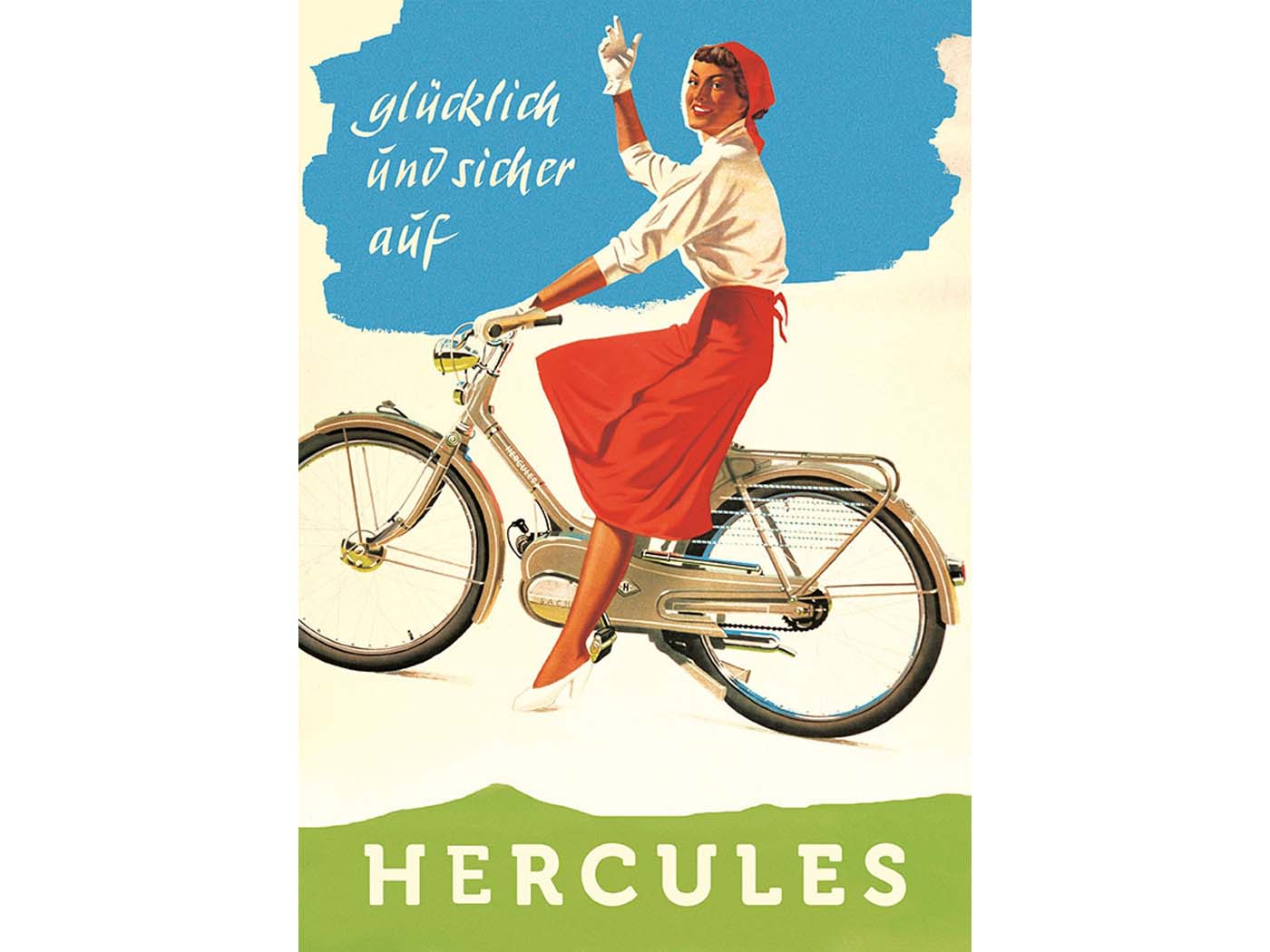 Reklaminis plakatas Hercules 42 cm aukščio 29 pločio 214 tipo mopedui