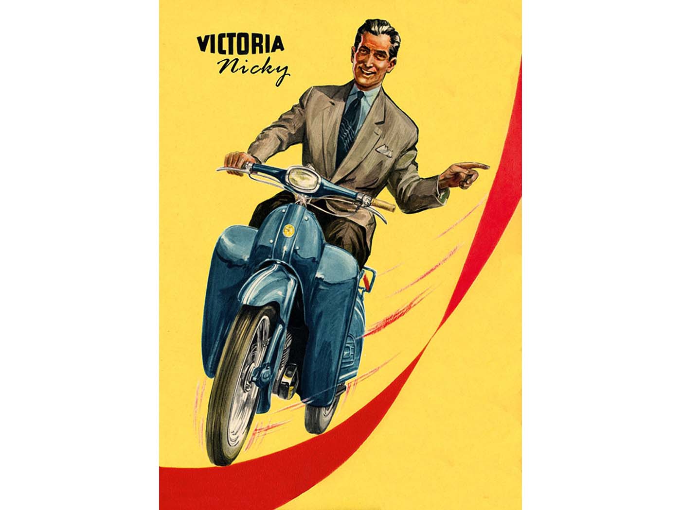 Reklaminio plakato pakartotinis spausdinimas 42cm 29cm mopedui mokick